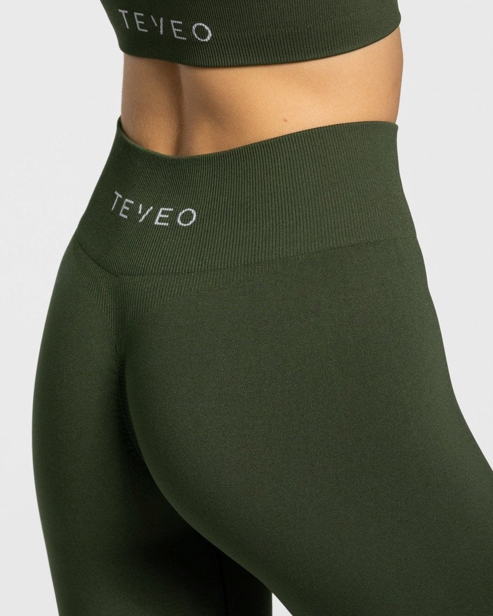 TEVEO Timeless Scrunch Leggings Khaki | 709148AQI
