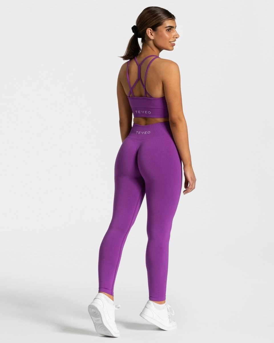 TEVEO Timeless Scrunch Leggings Lila | 619053UVL