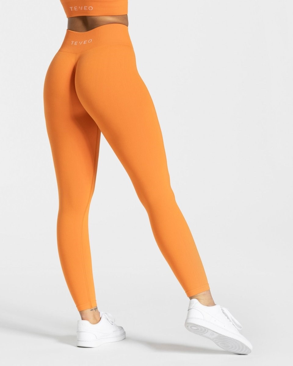 TEVEO Timeless Scrunch Leggings Orange | 329051MNQ