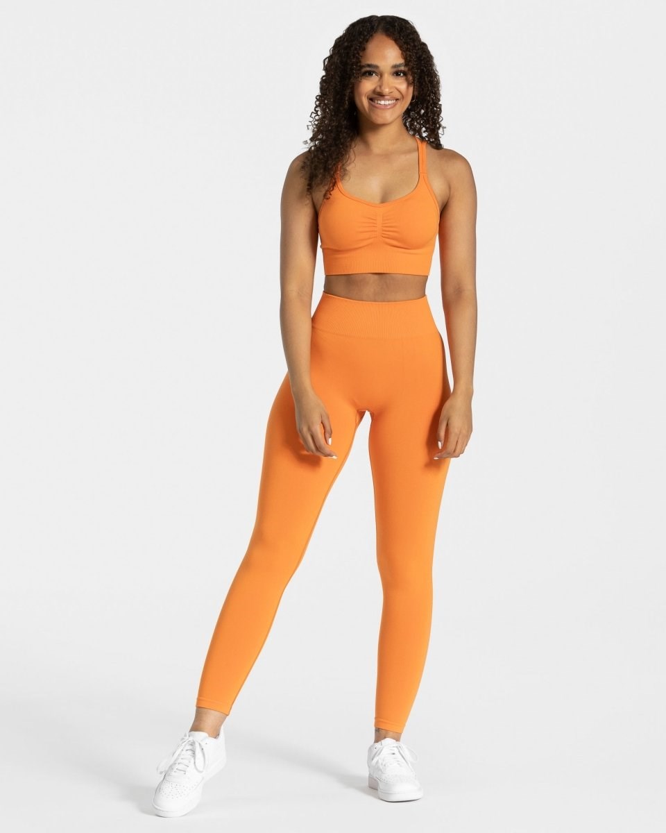 TEVEO Timeless Scrunch Leggings Orange | 329051MNQ