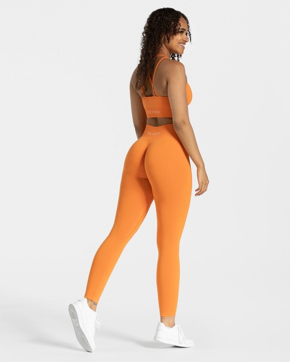TEVEO Timeless Scrunch Leggings Orange | 329051MNQ