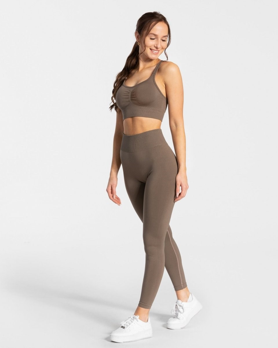 TEVEO Timeless Scrunch Leggings Taupe | 081254ZDT