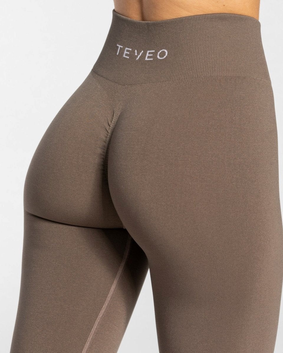 TEVEO Timeless Scrunch Leggings Taupe | 081254ZDT