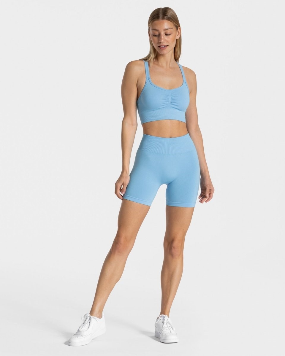 TEVEO Timeless Scrunch Shorts Blau | 613405GAC