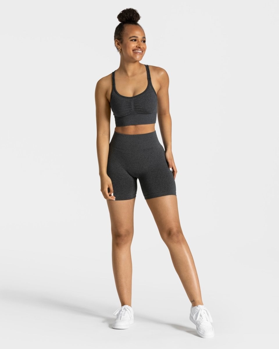 TEVEO Timeless Scrunch Shorts Dunkelgrau | 782694LMQ