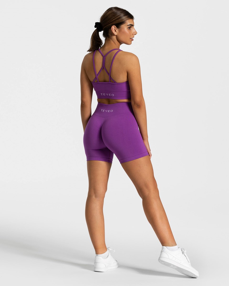TEVEO Timeless Scrunch Shorts Lila | 698320CYO