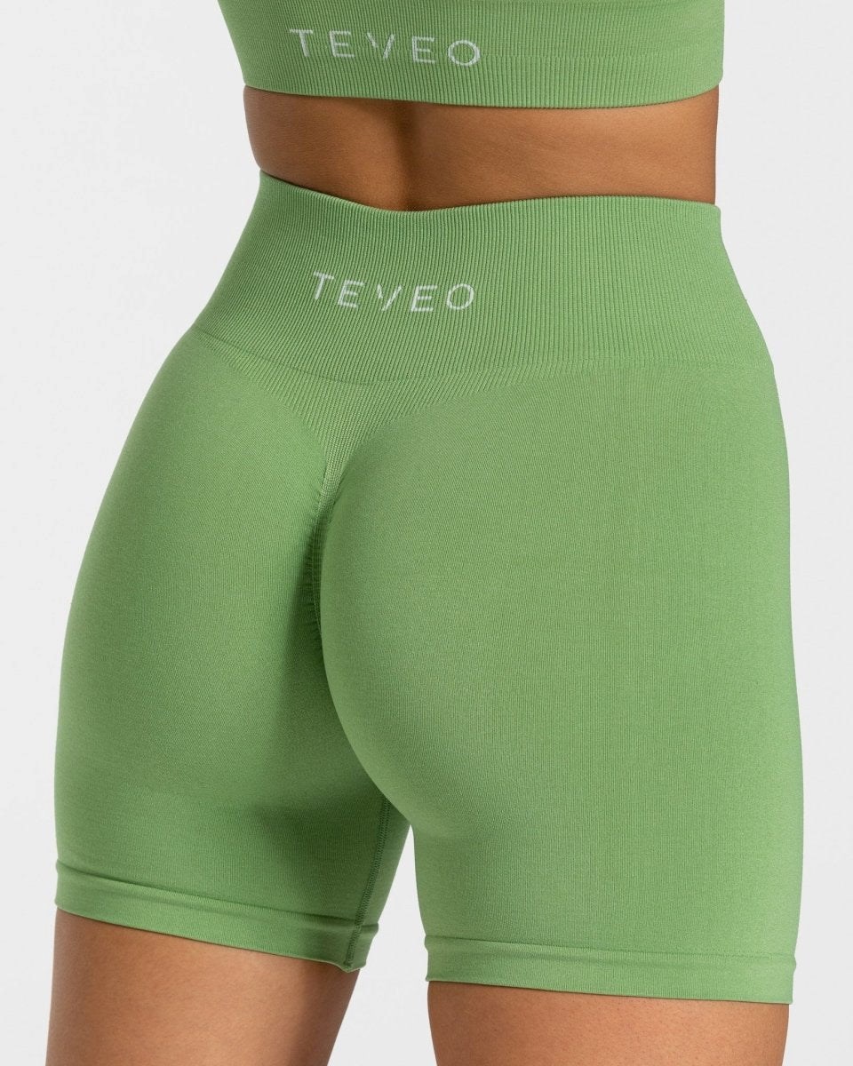 TEVEO Timeless Scrunch Shorts Olivgrün | 584613VYN
