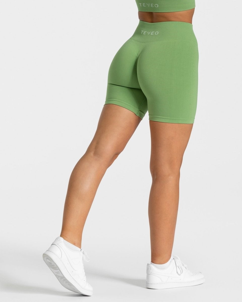 TEVEO Timeless Scrunch Shorts Olivgrün | 584613VYN