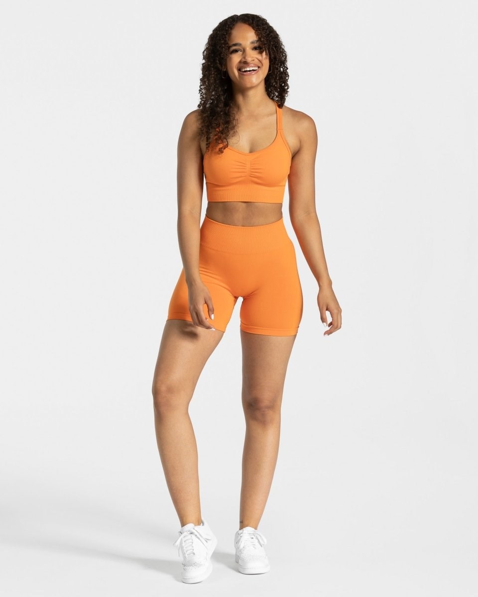 TEVEO Timeless Scrunch Shorts Orange | 951863UOW
