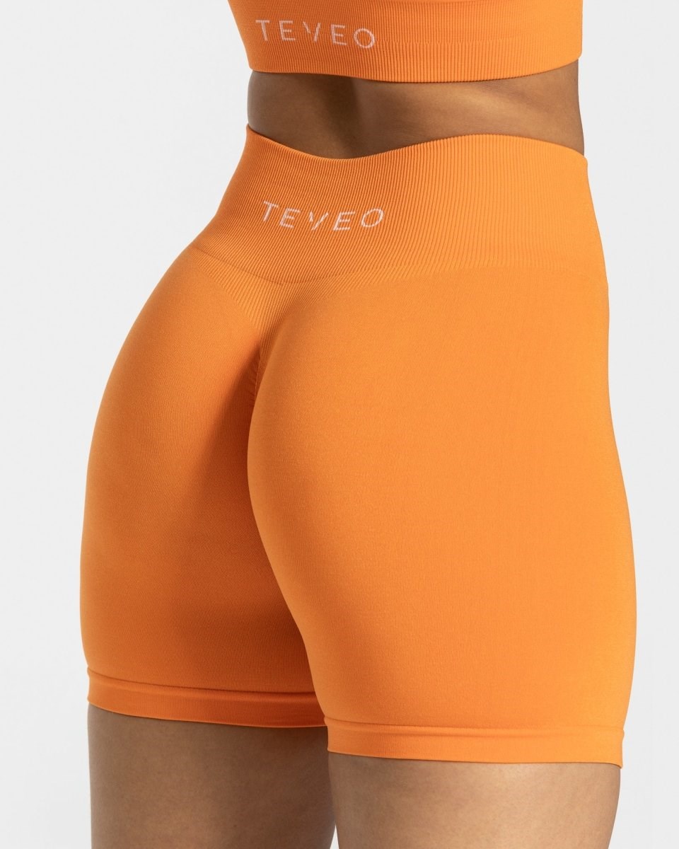 TEVEO Timeless Scrunch Shorts Orange | 951863UOW