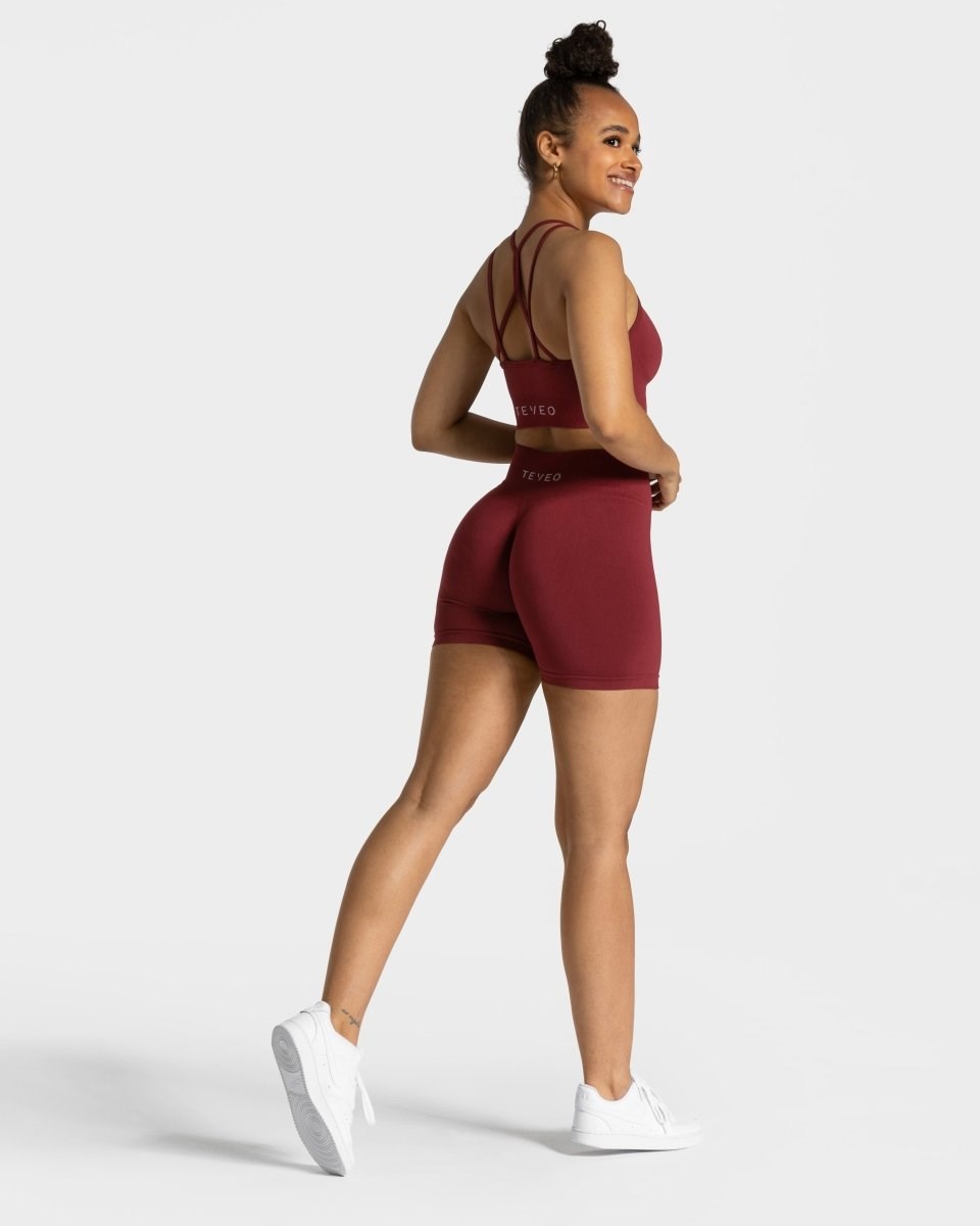 TEVEO Timeless Scrunch Shorts Rot | 429063KSI