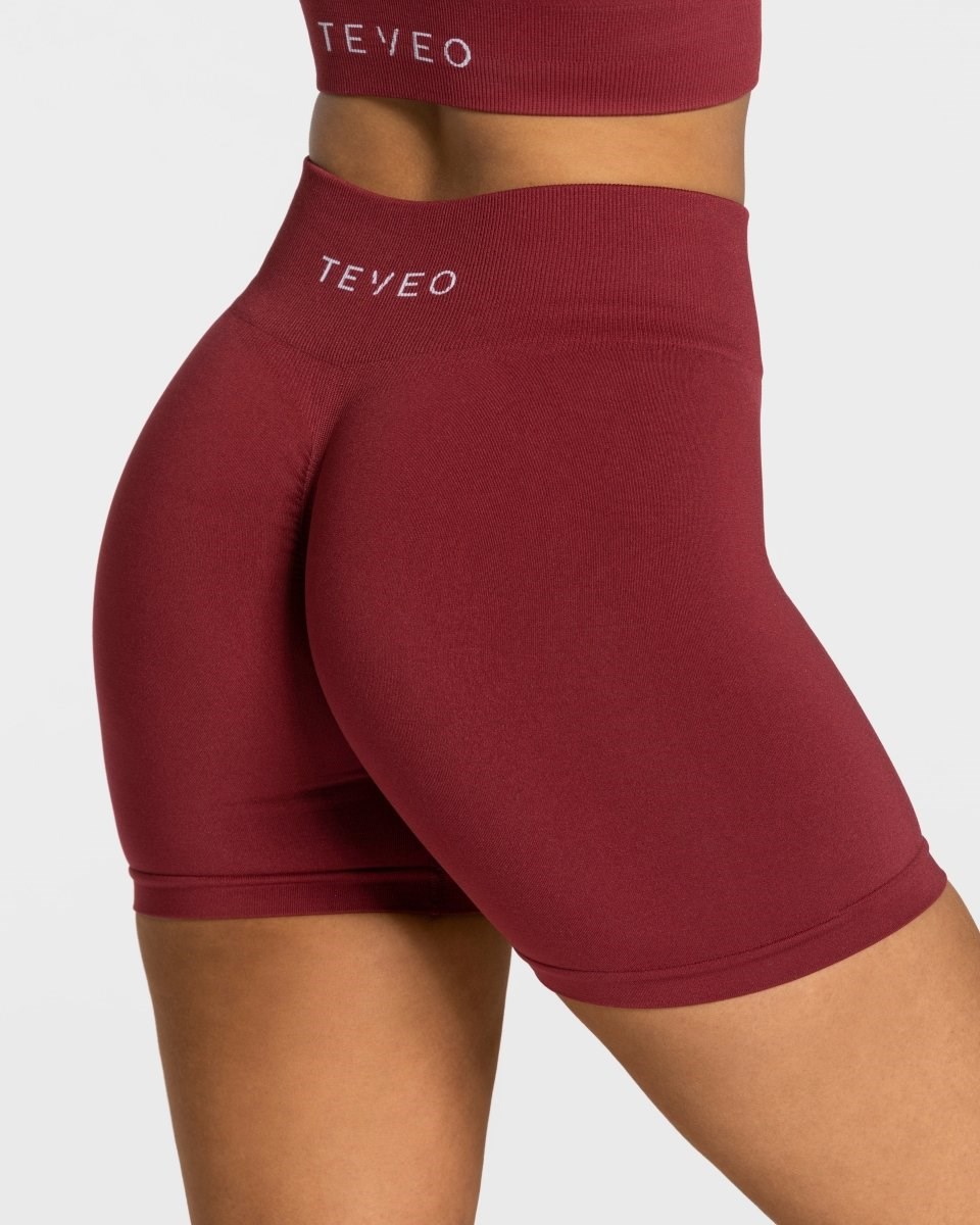 TEVEO Timeless Scrunch Shorts Rot | 429063KSI
