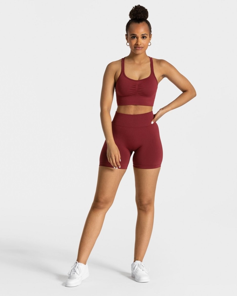 TEVEO Timeless Scrunch Shorts Rot | 429063KSI