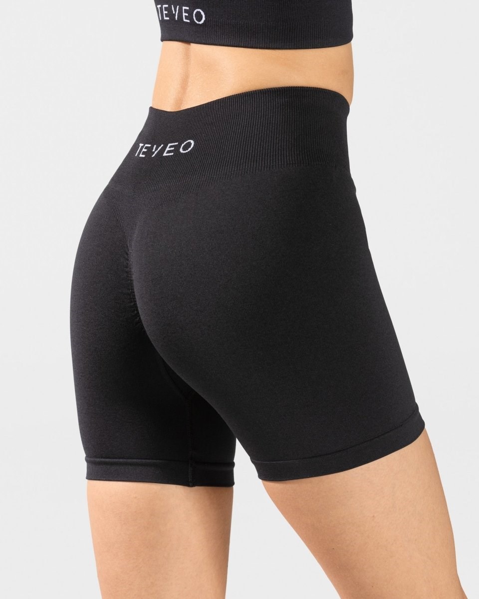 TEVEO Timeless Scrunch Shorts Schwarz | 879216YCM