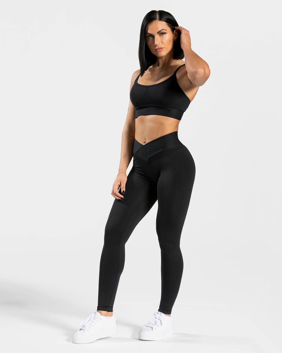 TEVEO V-Shape Leggings Schwarz | 610893FQR