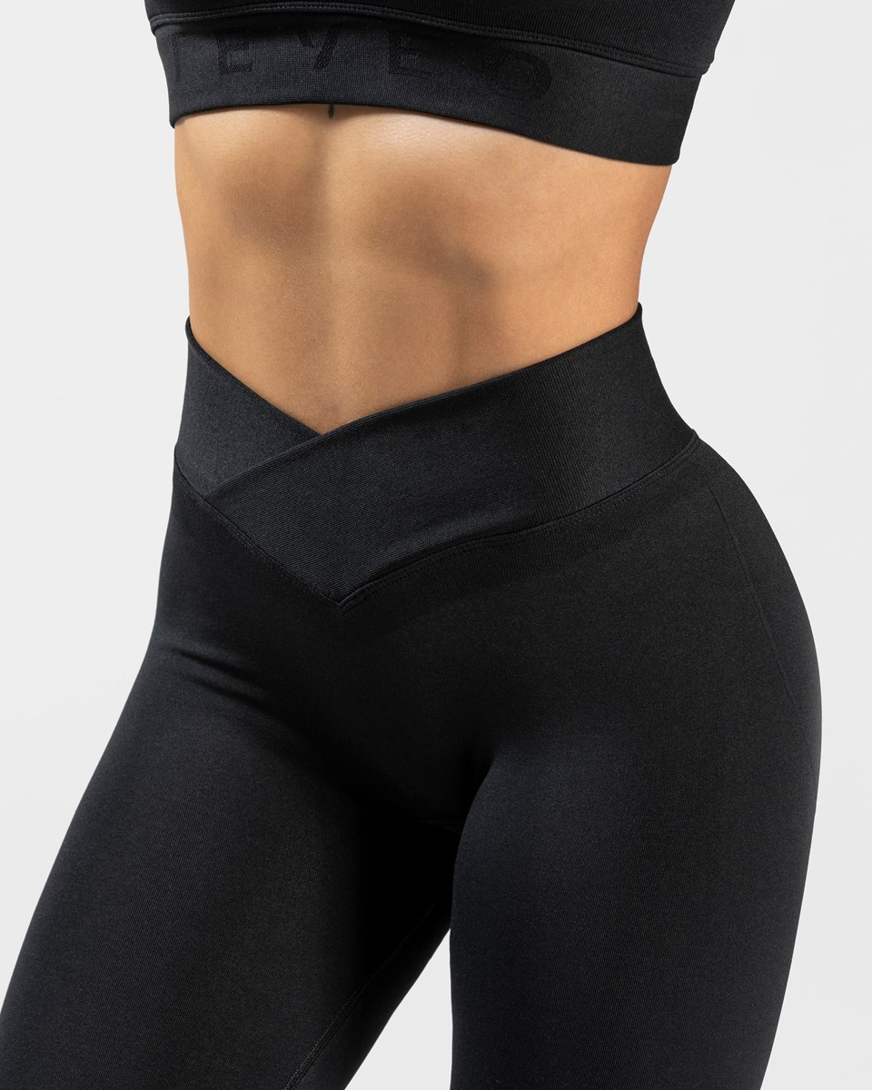 TEVEO V-Shape Leggings Schwarz | 610893FQR