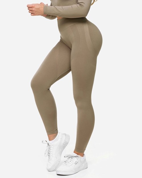 TEVEO Charming Scrunch Leggings Khaki | 649210DYW