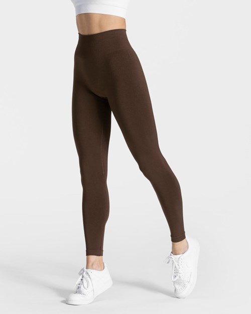 TEVEO Classy Leggings Dunkelbraun | 569340KSH