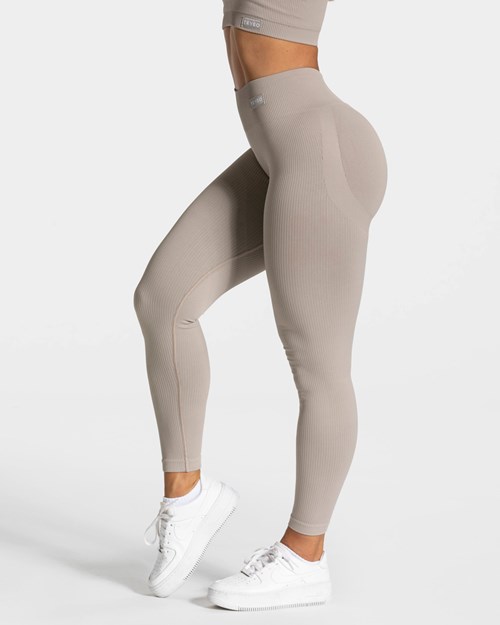 TEVEO Elegant Scrunch Leggings Stone | 278310VZL