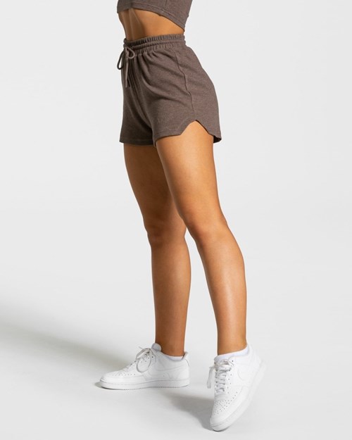 TEVEO Lounge Shorts Dunkelbraun | 389426BJG
