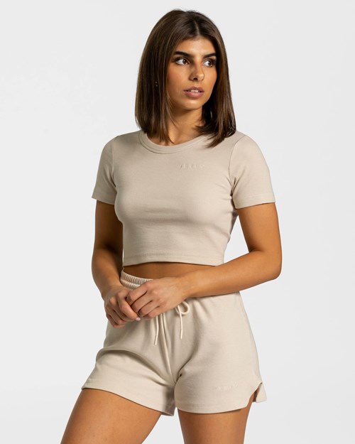 TEVEO Lounge T-Shirt Beige | 843970HFK