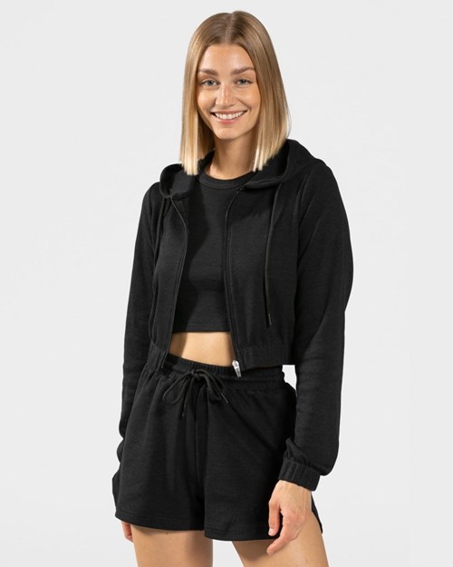 TEVEO Lounge Zip Hoodie Schwarz | 546308DPU