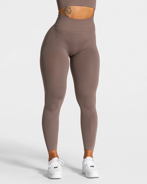 TEVEO Statement Scrunch Leggings Mokka | 617208QUM