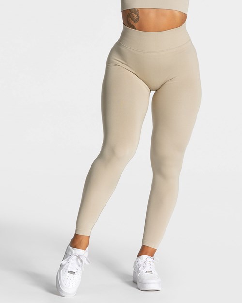 TEVEO Statement Scrunch Leggings Sand | 963024CAE