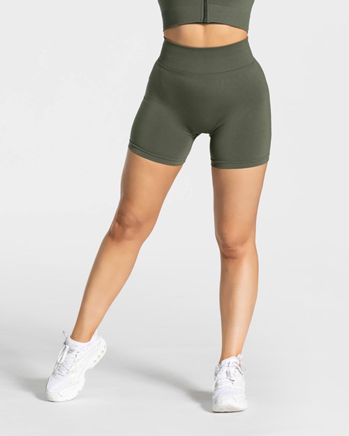 TEVEO Statement Scrunch Shorts Khaki | 903715KRZ