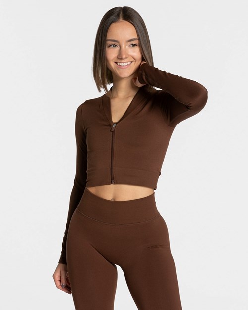 TEVEO Statement Zip Jackets Kaffee | 951376LRN