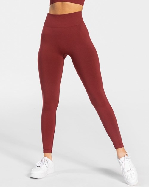 TEVEO Timeless Scrunch Leggings Rot | 698720XZV